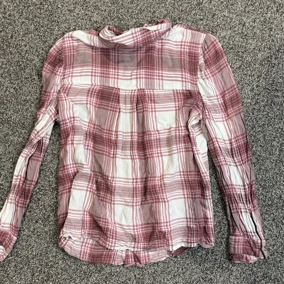 Como Vintage Pink and White Plaid Button-Down Shirt - Picture 6 of 7